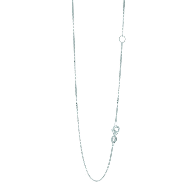 14K Gold .8mm Extendable Chain -White | Lobster