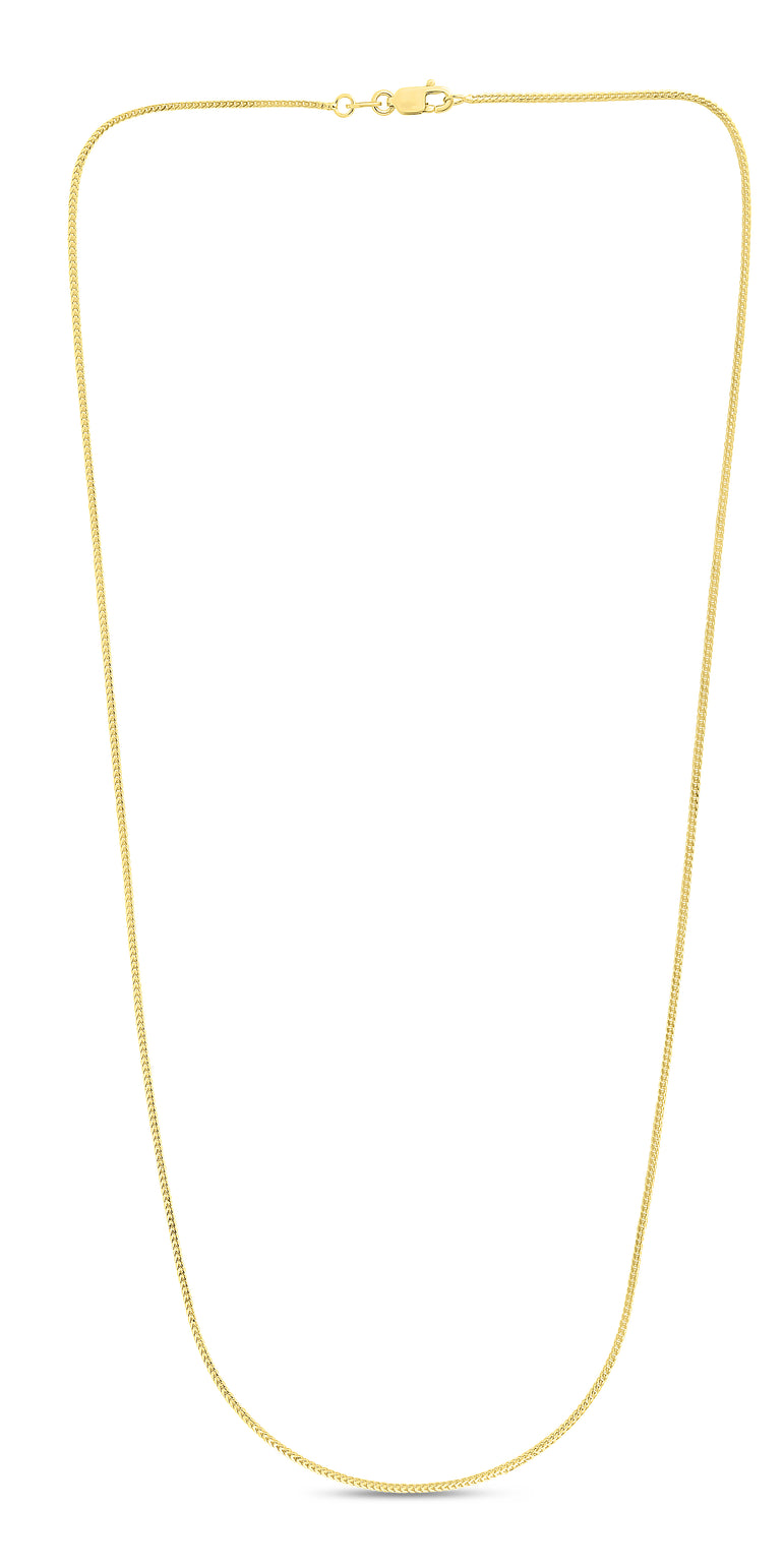 14K Gold .9mm Franco Chain -Yellow | Lobster