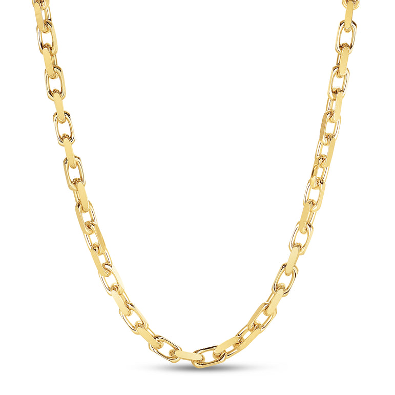 14K Gold 20" 6.1mm French Cable Chain-Yellow | Lobster