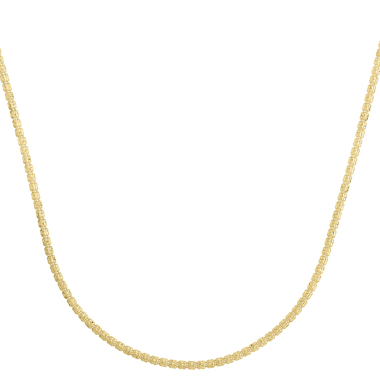 14K 2.74mm Fancy Ice Chain -Yellow | Lobster