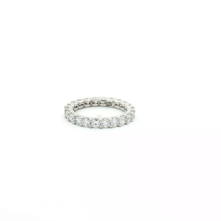White Gold Eternity Ring with Round Brilliant Diamonds