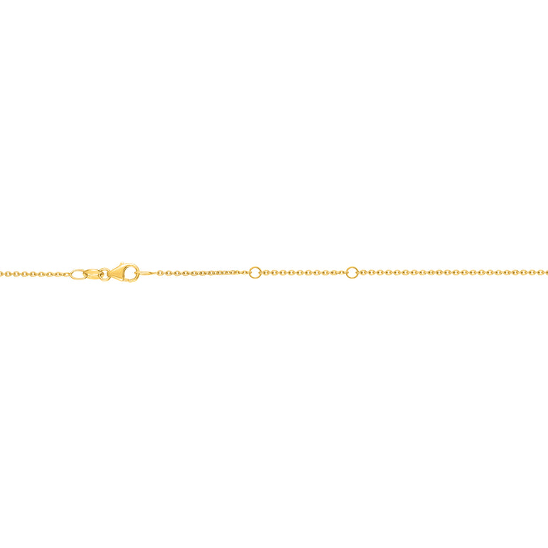 18K Gold 1.3mm Double Extendable Cable Chain-Yellow | Lobster