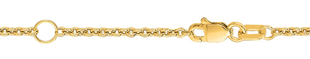 18K Gold 1.8mm Extendable Cable Chain-Yellow | Lobster