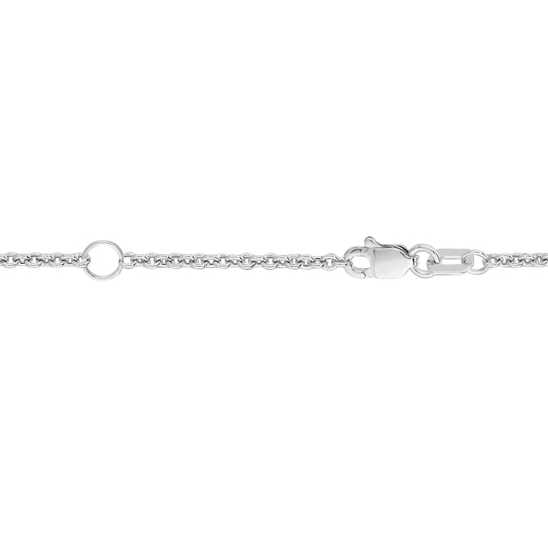 18K Gold 1.8mm Extendable Cable Chain-White | Lobster