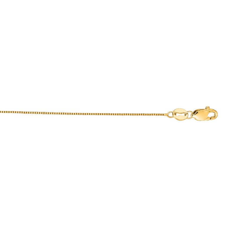 14K Gold .45mm Classic Box Chain -Yellow | Lobster
