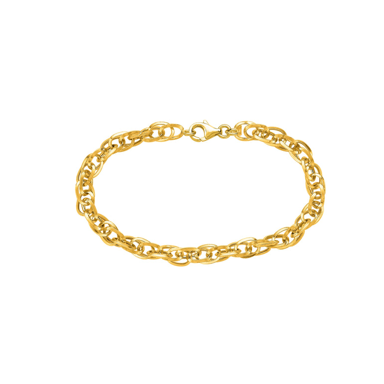 14K Gold Polished Euro Link Chain-Yellow | Spring Ring