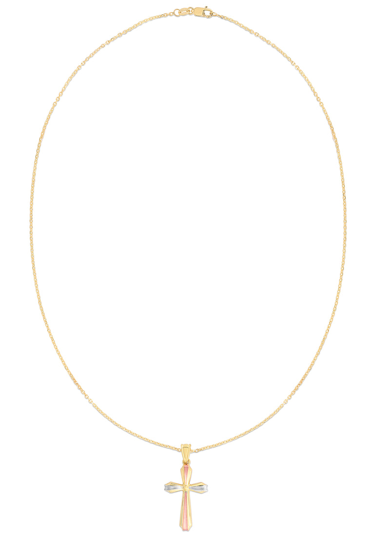 14K Gold Vintage Cross-Two-tone
