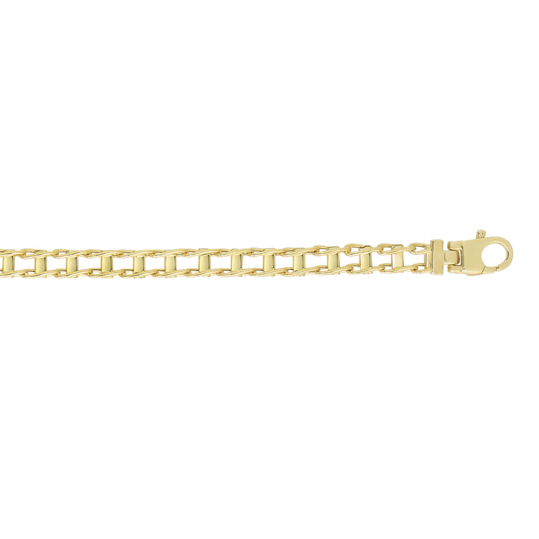 14K Gold Railroad Link -Yellow | Lobster