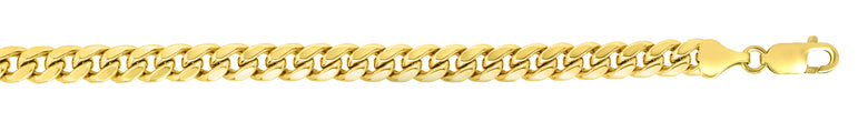 14K Gold 18" 2.6mm Miami Cuban Chain -Yellow | Lobster