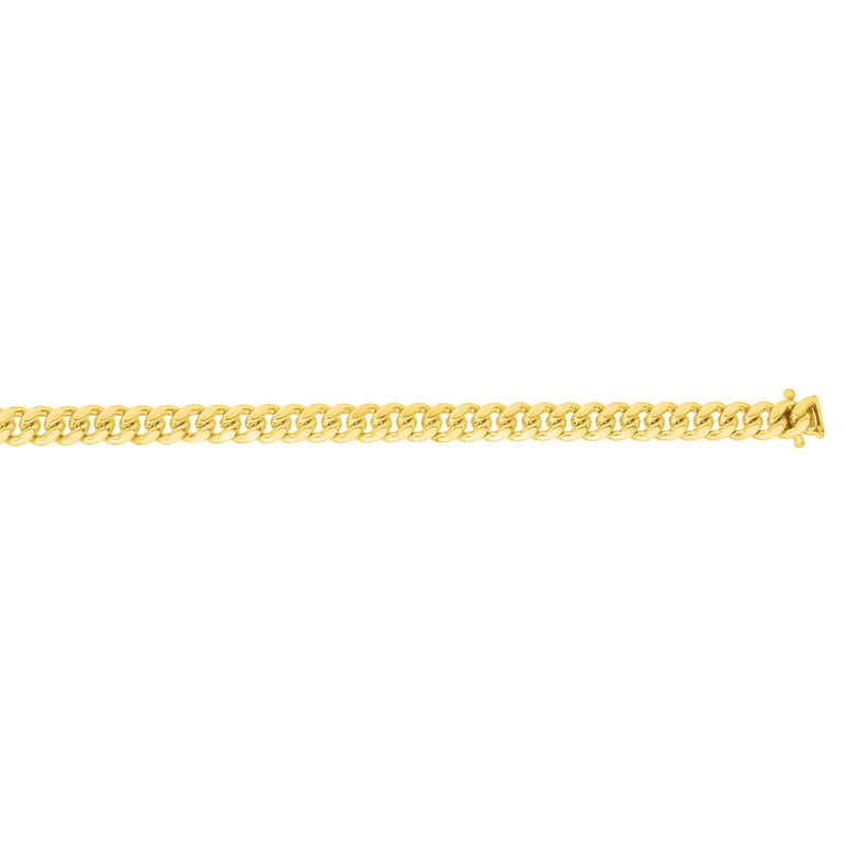 14K Gold 22" 3.9mm Classic Miami Cuban-Yellow | Box with Figure 8