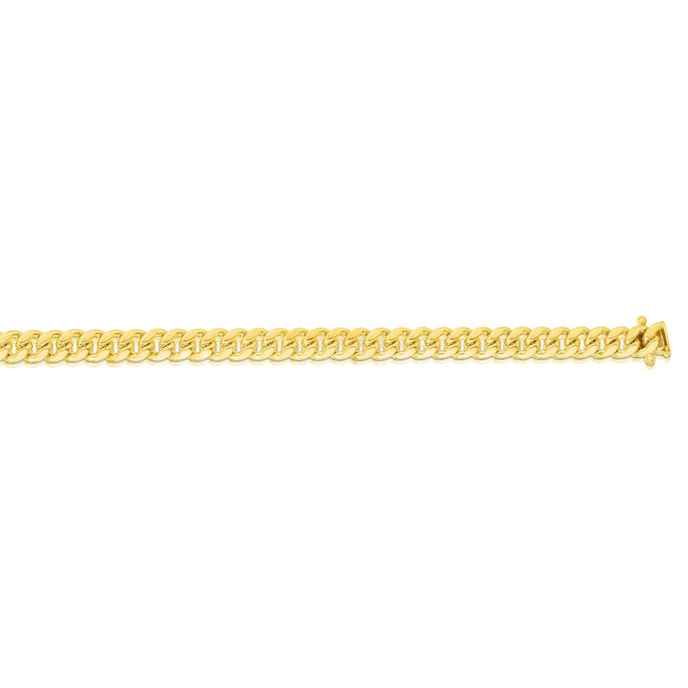 14K Gold 8.5" 4.9mm Classic Miami Cuban-Yellow | Box with Figure 8