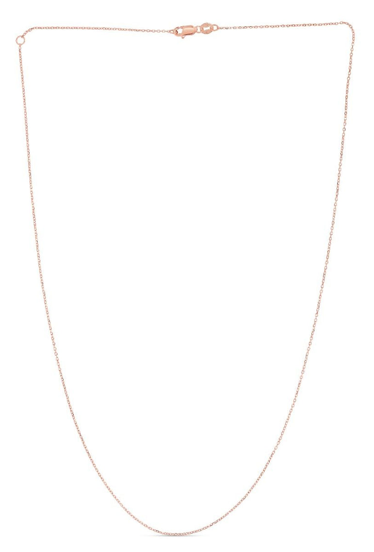 14K Gold 1.1mm Extendable Chain -Rose | Lobster