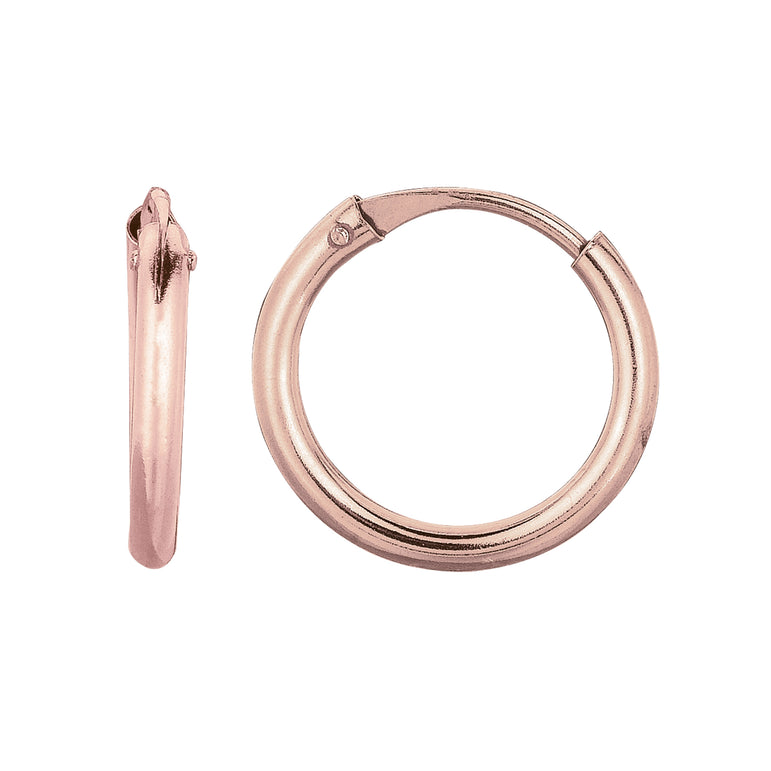 14K Gold 1x10mm Endless Hoops-Rose | Endless