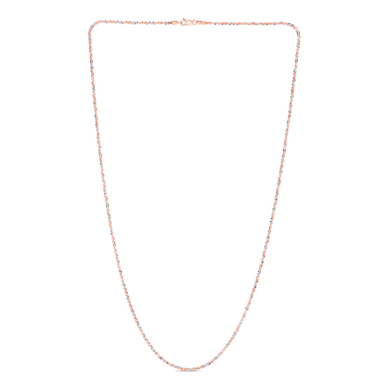 14K Gold 1.5mm Sparkle Chain -Rose | Lobster