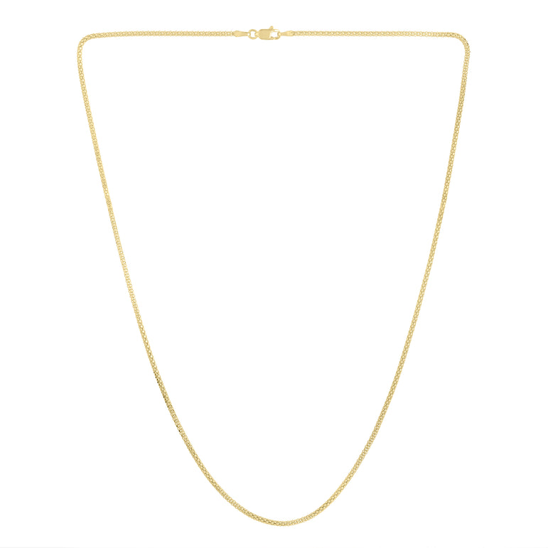 14K Gold 1.65mm Popcorn Chain-Yellow | Lobster