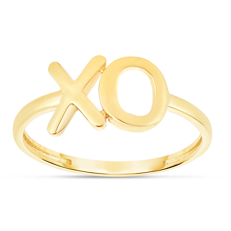 14K Gold "XO" Ring-Yellow