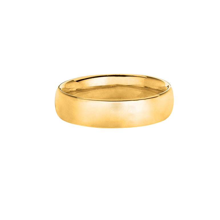 14K Gold 6mm Wedding Band-Yellow