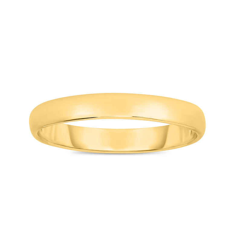 14K Gold 3mm Wedding Band-Yellow