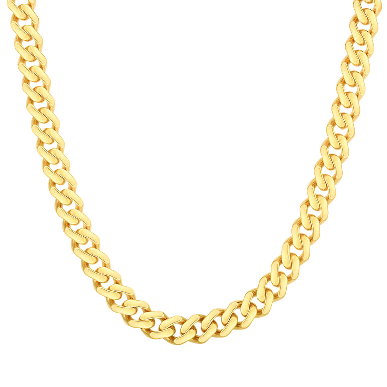 14K Gold 22" 6.5mm Lite Miami Cuban-Yellow | Box with Both Side Push