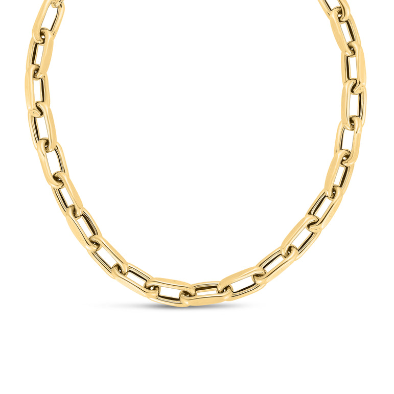 14K 9mm French Cable Fancy Link Chain-Yellow | Lobster