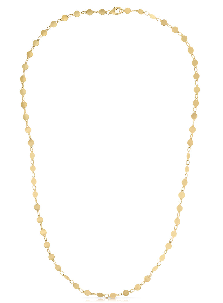 14K Gold Polished Mirror Chain-Yellow | Lobster