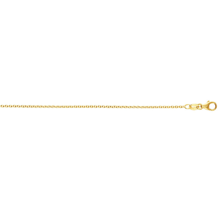 14K 2.4mm Round Cable Chain-Yellow | Lobster