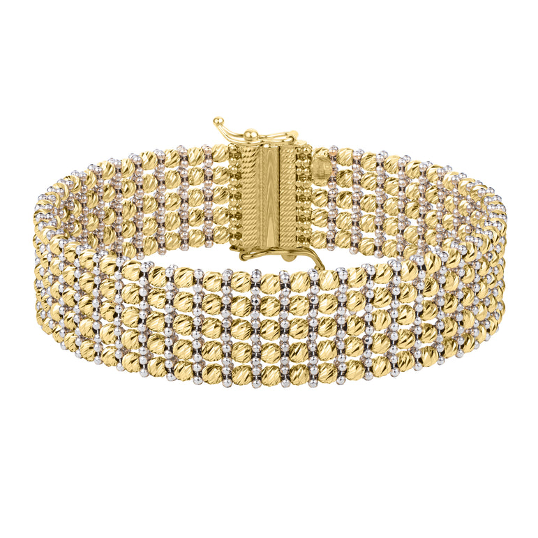 14K Medium Red Carpet Bracelet-Two-tone | Slide with Double Figure 8