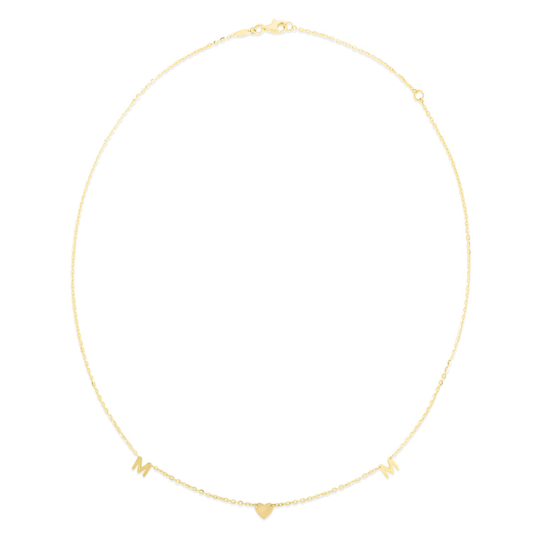 14K MOM Necklace-Two-tone | Lobster