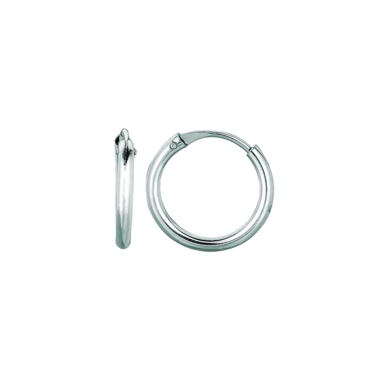 14K Gold 1x10mm Endless Hoops-White | Endless