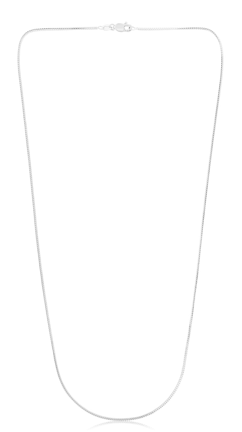 14K Gold .9mm Franco Chain -White | Lobster