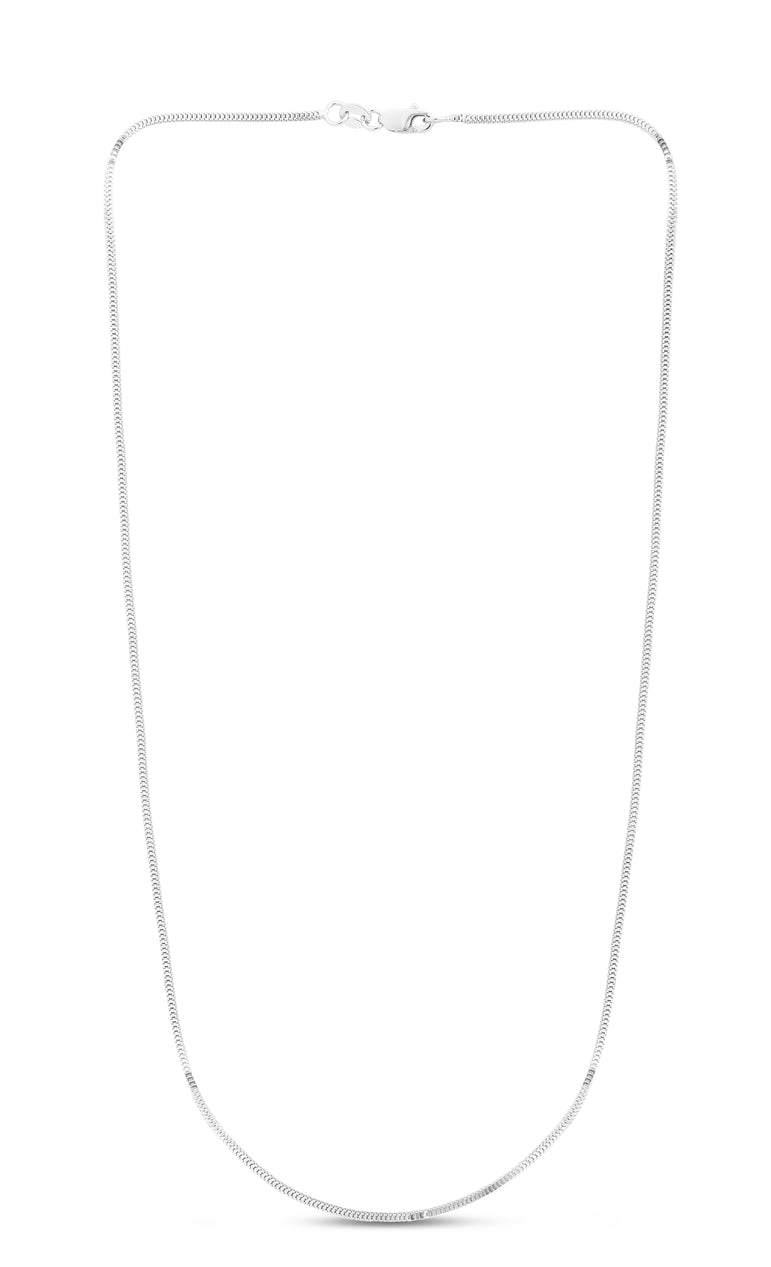 14K Gold 1.1mm Milano Chain -White | Lobster