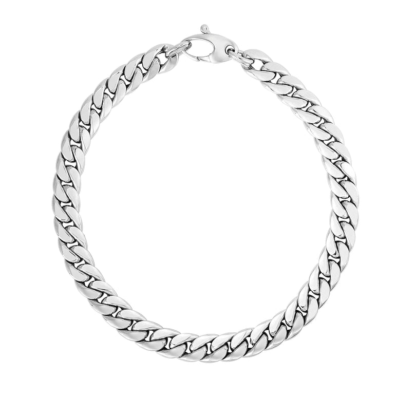 14K Gold Classic Cuban Link-White | Lobster