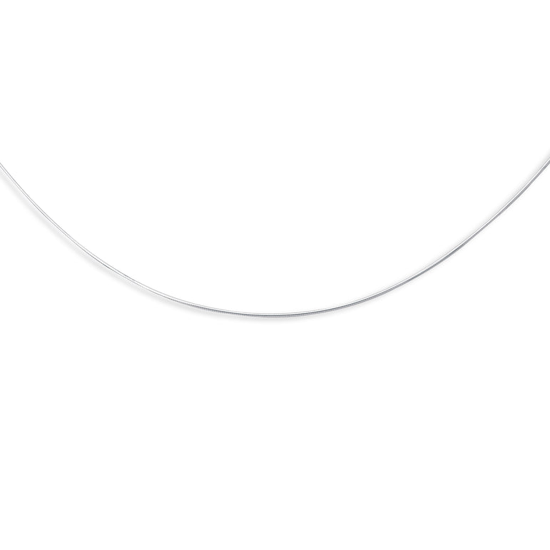 14K Gold 1mm Round Omega with Screw Back Lock-White | Screw Back
