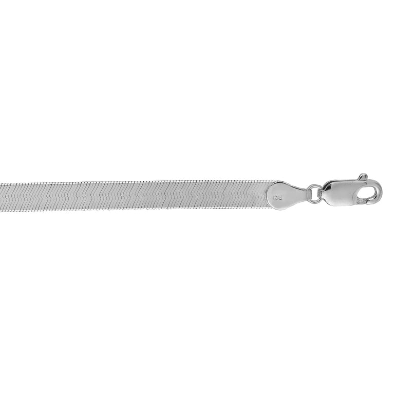 14K Gold 16" 4.6mm Imperial Herringbone Chain-White | Lobster