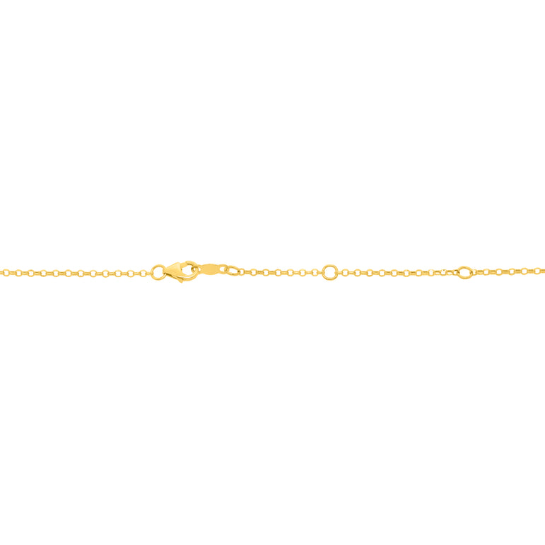 10K 1.45mm Double Extendable Rolo Chain-Yellow | Lobster