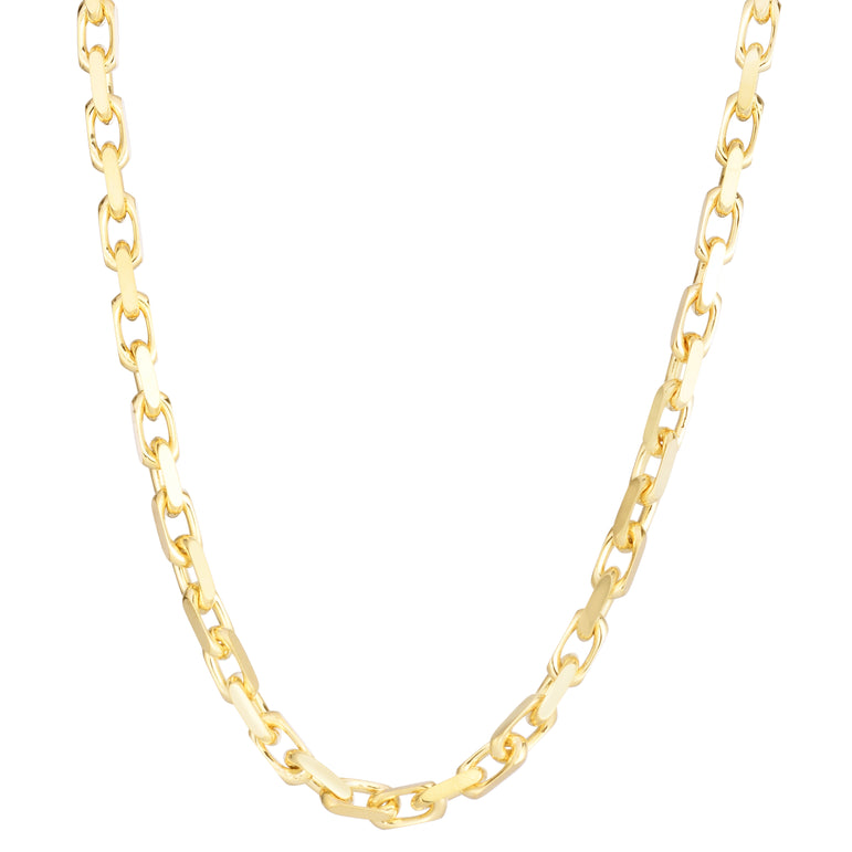 10K Gold 4.8mm French Cable Chain-Yellow | Lobster