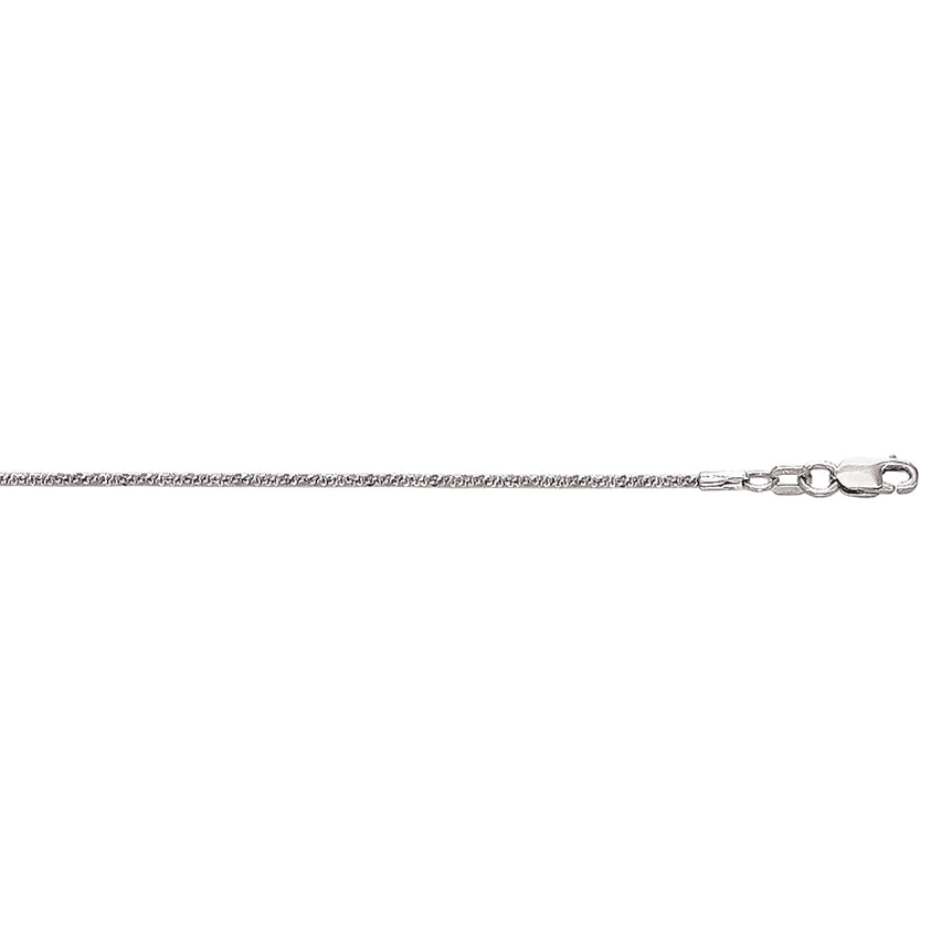 10K Gold 1.5mm Sparkle Chain -White | Lobster