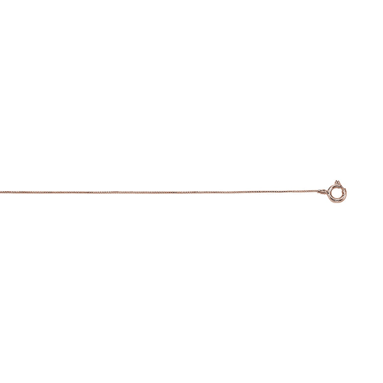 10K Gold .45mm Classic Box Chain -Rose | Spring Ring