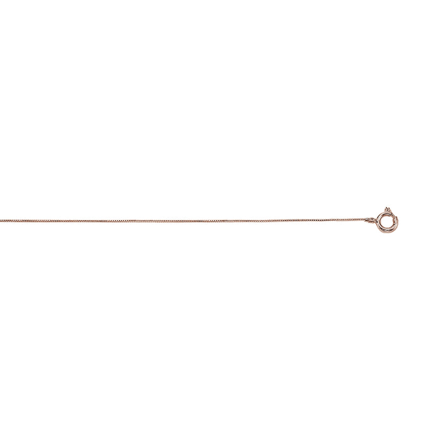 10K Gold .45mm Classic Box Chain -Rose | Spring Ring