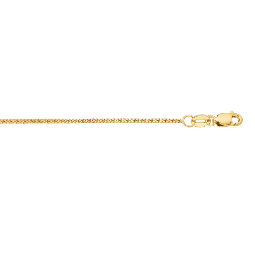 10K Gold 1mm Gourmette Chain-Yellow | Lobster