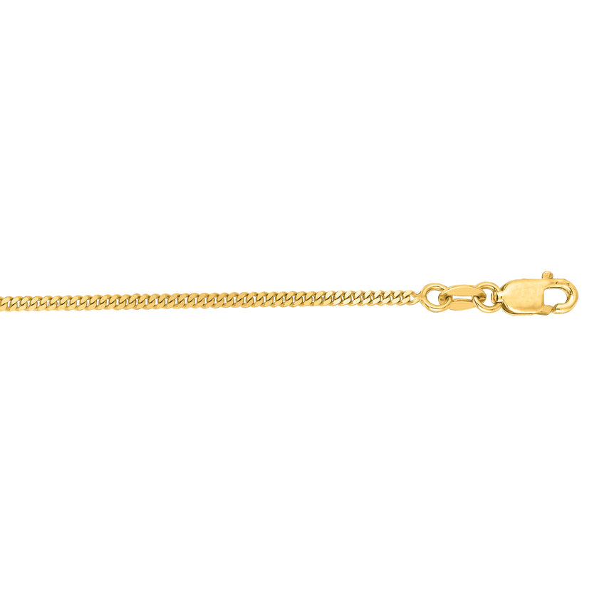 10K Gold 1.4mm Gourmette Chain-Yellow | Lobster