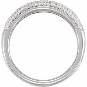 14K White 1/2 CTW Lab-Grown Diamond Ring-Round-1.4 Mm