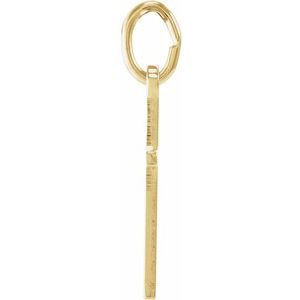 14K Yellow 13x8.5 mm Cross pendant-Polished