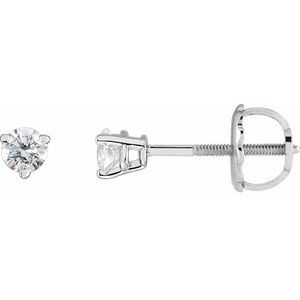 Platinum .03 CTW Natural Diamond Earrings-Pair-1.5Mm :: 0.03 Ctw