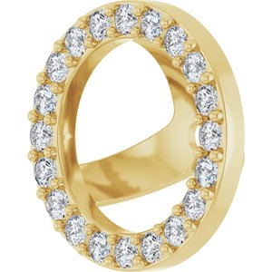 14K Yellow 1/3 CTW Lab-Grown Diamond Halo-Style Earring Jackets-Polished-1/3 Ctw Lab-Grown Diamond Halo-Style Earring Jackets