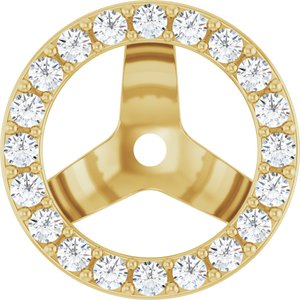 14K Yellow 1/3 CTW Lab-Grown Diamond Halo-Style Earring Jackets-Polished-1/3 Ctw Lab-Grown Diamond Halo-Style Earring Jackets