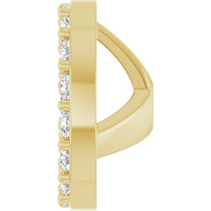 14K Yellow 1/5 CTW Natural Diamond Halo-Style Earring Jackets-Polished-1/5 Ctw Natural Diamond Halo-Style Earring Jackets