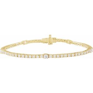 14K Yellow 1 3/4 CTW Lab-Grown Diamond 7" Line Bracelet-Lab-Grown Diamond-Lab-Grown Diamond