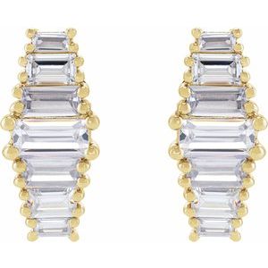 14K Yellow 1 1/2 CTW Lab-Grown Diamond Earrings-Pair-5 X 2.5Mm :: 1 1/8 Ctw