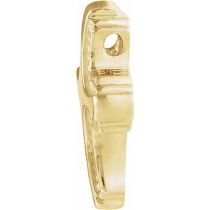 14K Yellow 19.75x17 mm Cross Slide Pendant-Polished